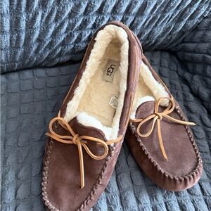 UGG Brown Loafers Slip-Ons with Sheepskin Lining
